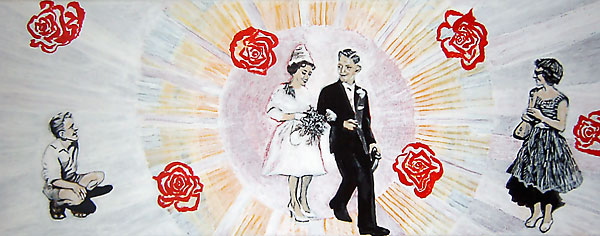 Uil van klei, beschilderd